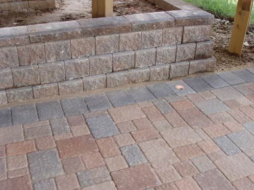 Brick Paver Sitting Wall Northville MI